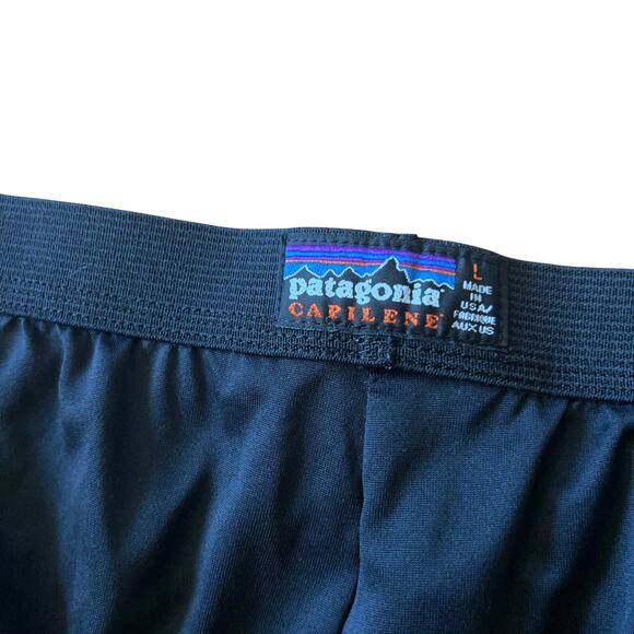 Patagonia Capilene Thermal Pants Men's L 36–38 Black Base Layer USA Made Outdoor - Picture 3 of 9